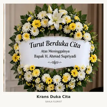 Krans Bunga Duka Oasis Lestari