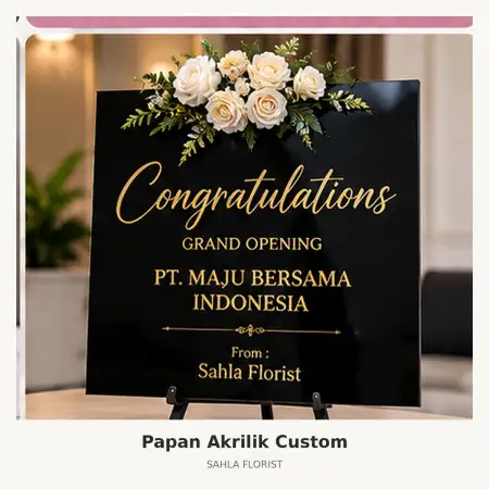 Papan Bunga Akrilik Oasis Lestari